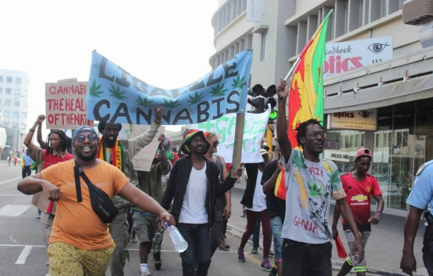 Rally for cannabis legalization on Human Rights Day