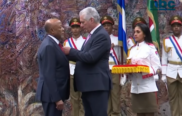 Cuba honours President Mbumba with order of José Martí