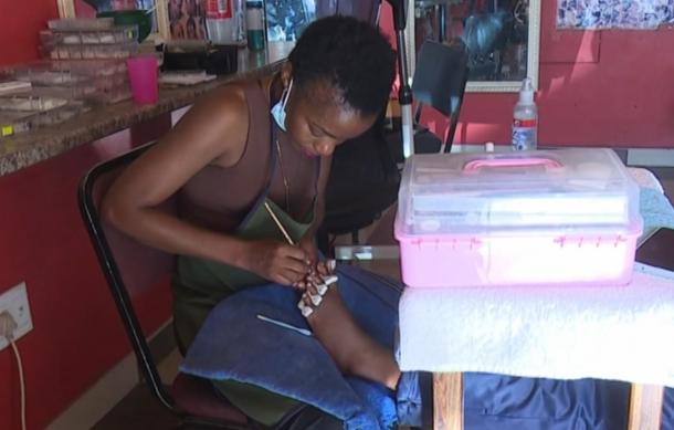 Shilongo funds tuition and supports family through nail technician skills