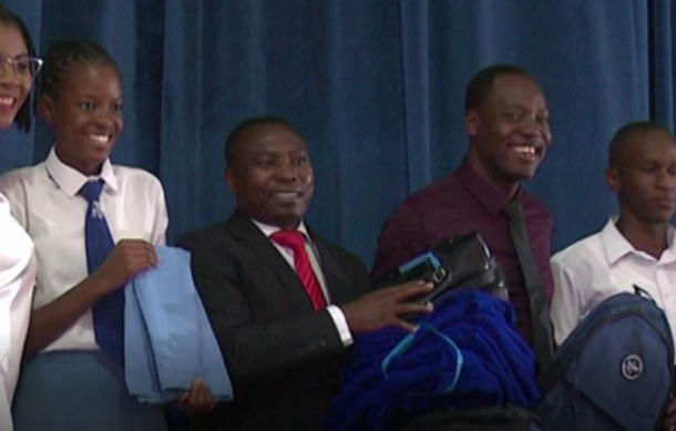 A. Shipena students received school uniforms
