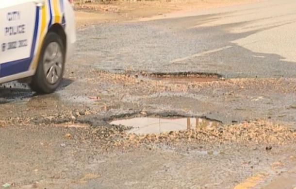 Rain causes road infrastructure damage