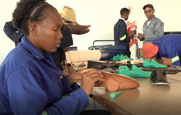 Gobabis VTC produces school shoes for vulnerable children