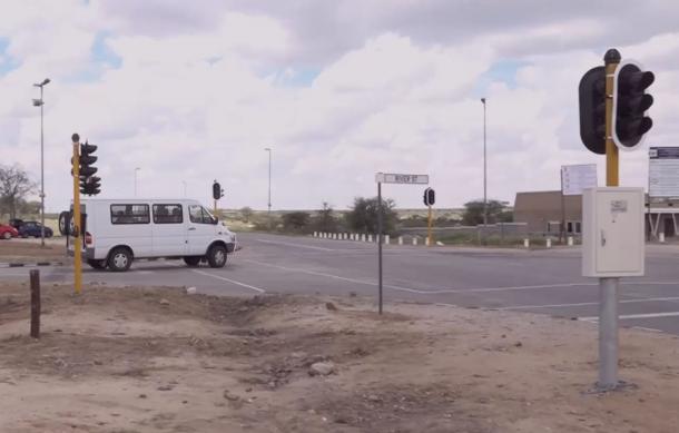 Omaruru Mayor unveils first traffic lights and upgraded taxi rank