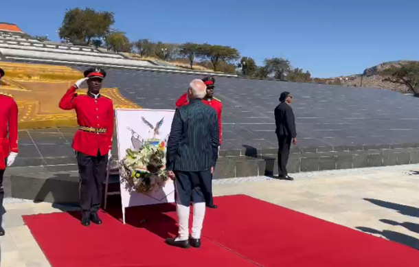 Modi pays tribute to Namibian heroes at Heroes Acre