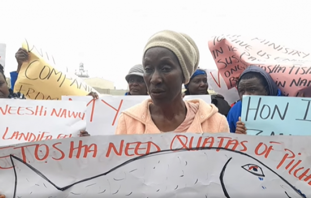 Etosha Fishing workers protest in Walvis Bay over unsustainable quotas and job insecurity