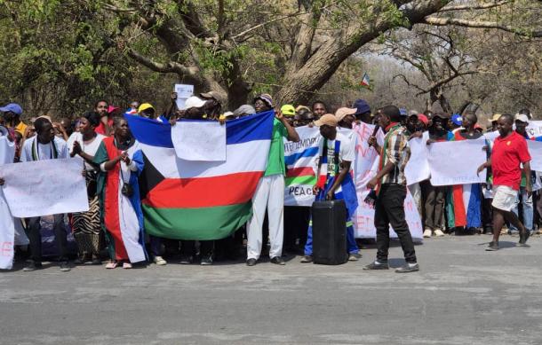 Banned UDP members protest in Katima Mulilo