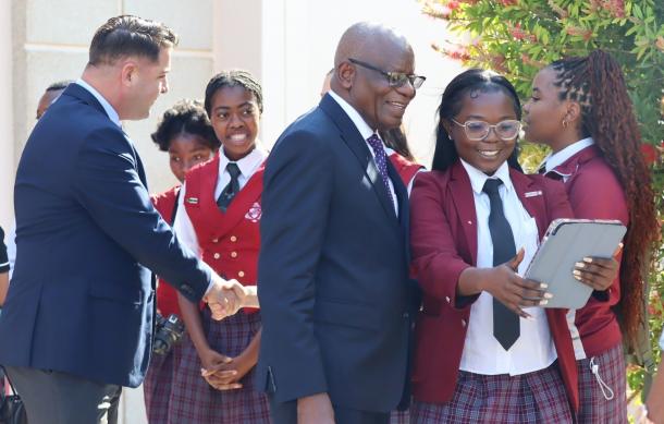 First Gentleman inspires Delta Secondary learners ahead of final exams