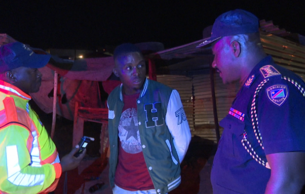 Law enforcement conducts night patrol in Windhoek